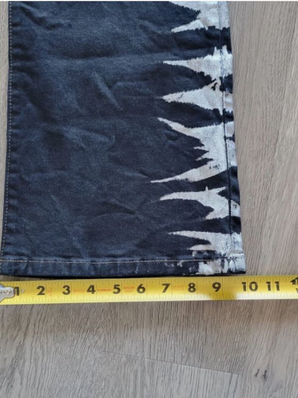 BABY PHAT VTG Y2K Hip Hop Streetwear Wide Leg Flare Abstract Jeans Black Size 11 - Picture 15 of 15